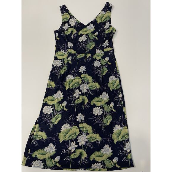 Tommy Bahama Womens 100% Silk Floral V Neck Sleeveless Dress Sz S (4-6) - Picture 3 of 5